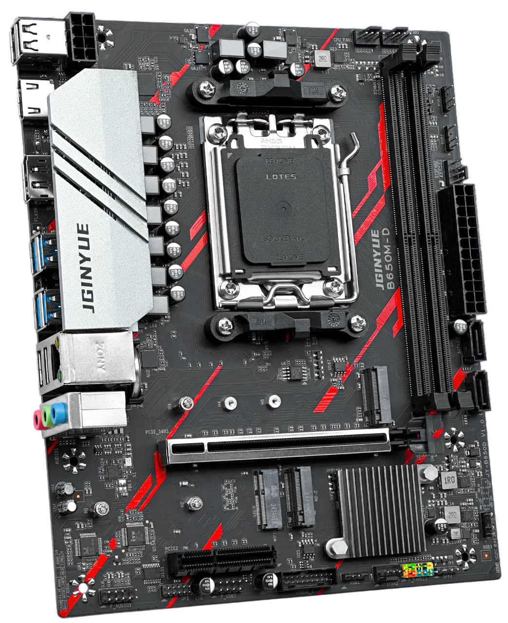 JGINYUE B650M D Motherboard AMD Ryzen AM5 Socket DDR5 MATX ARGB - GPU Hub