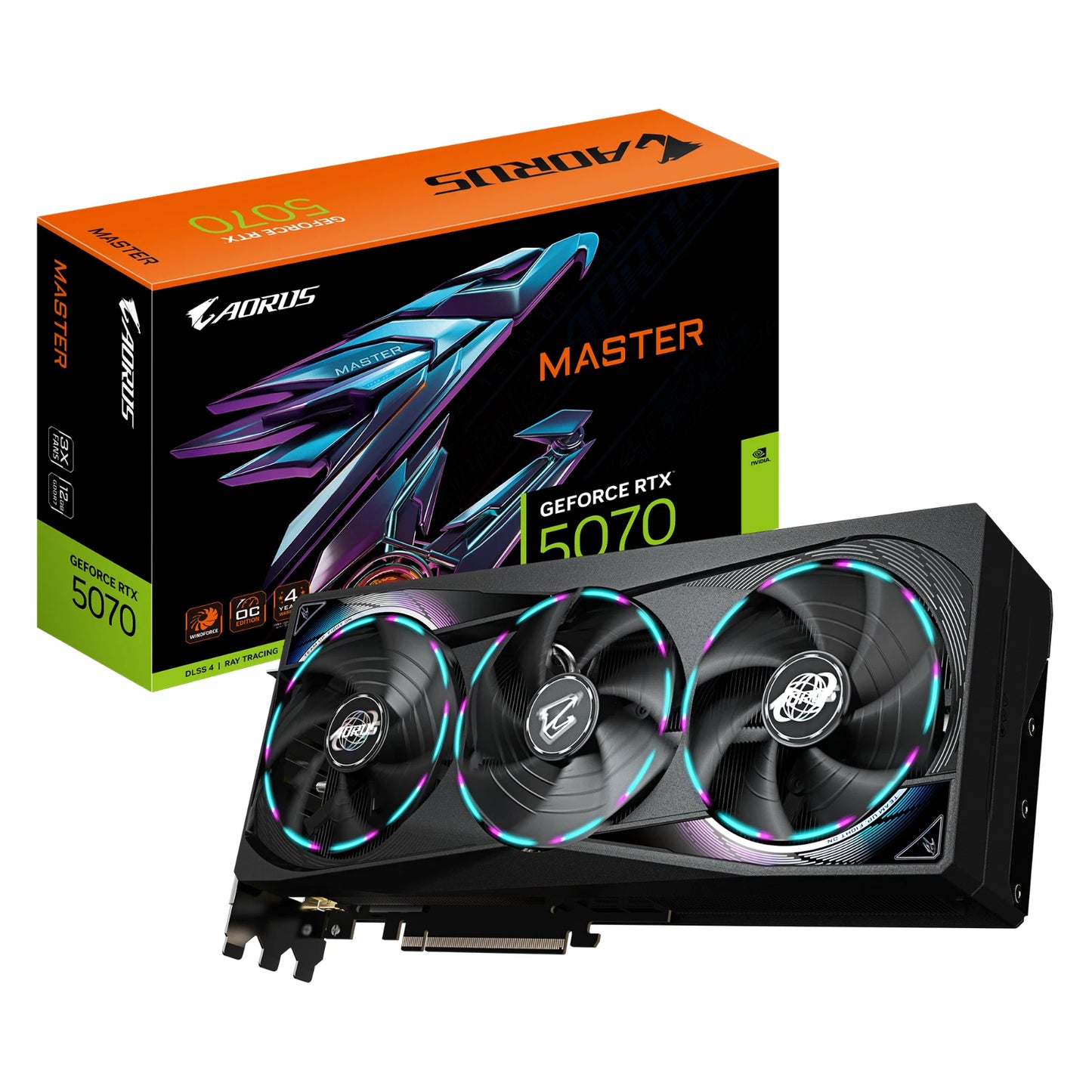RTX 5070 12GB Graphics card Nvidia GeForce Ray tracing VR Gigabyte AORUS MASTER