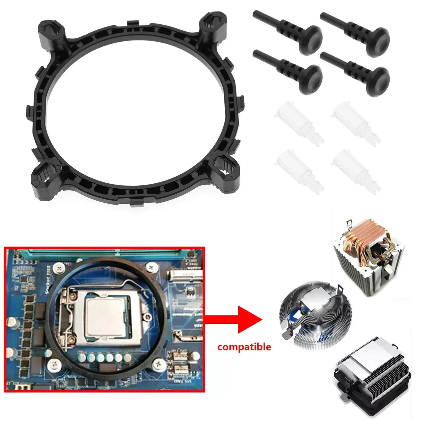 CPU Cooler Mounting Kit for Intel CPU Socket LGA1700 1200 775 1151 1155 1156 - GPU Hub
