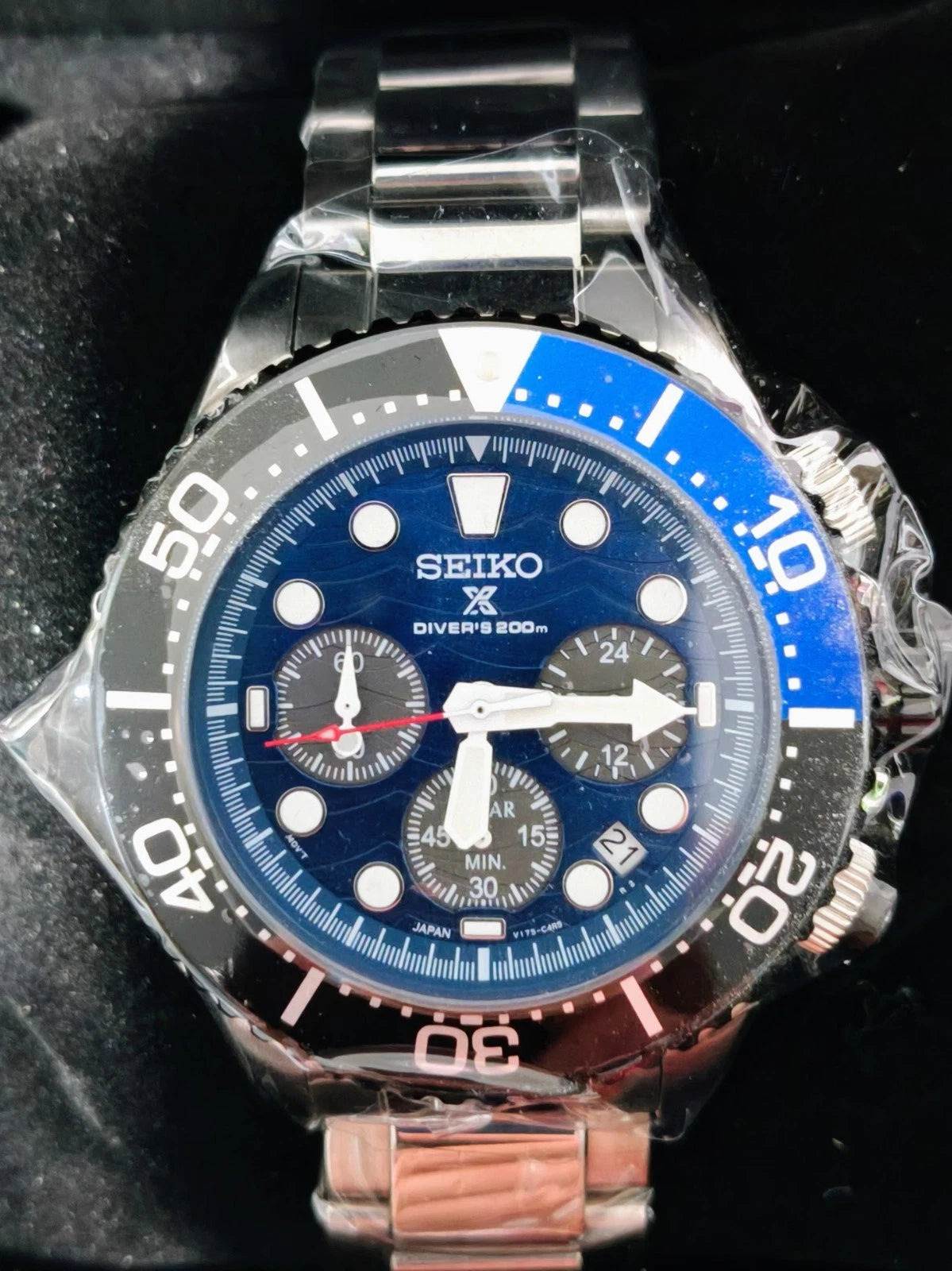 Seiko Prospex Solar Diver's Mens Watch Blue Black Wristwatch - GPU Hub