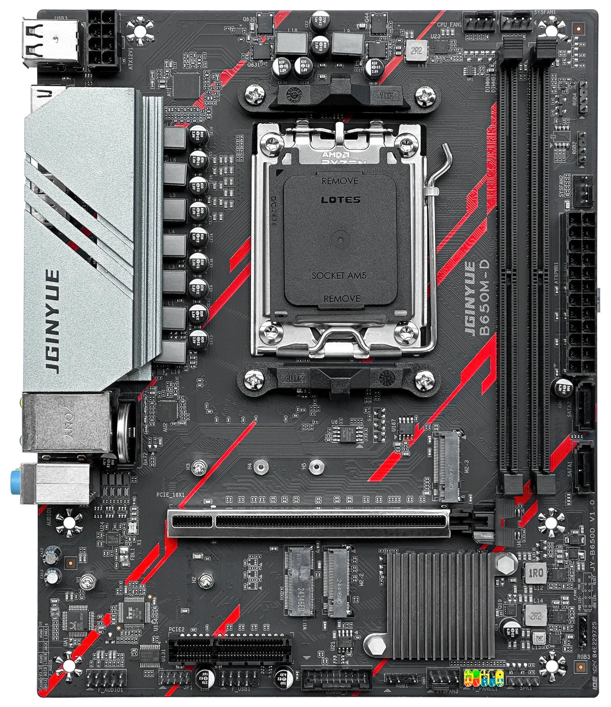 JGINYUE B650M D Motherboard AMD Ryzen AM5 Socket DDR5 MATX ARGB - GPU Hub