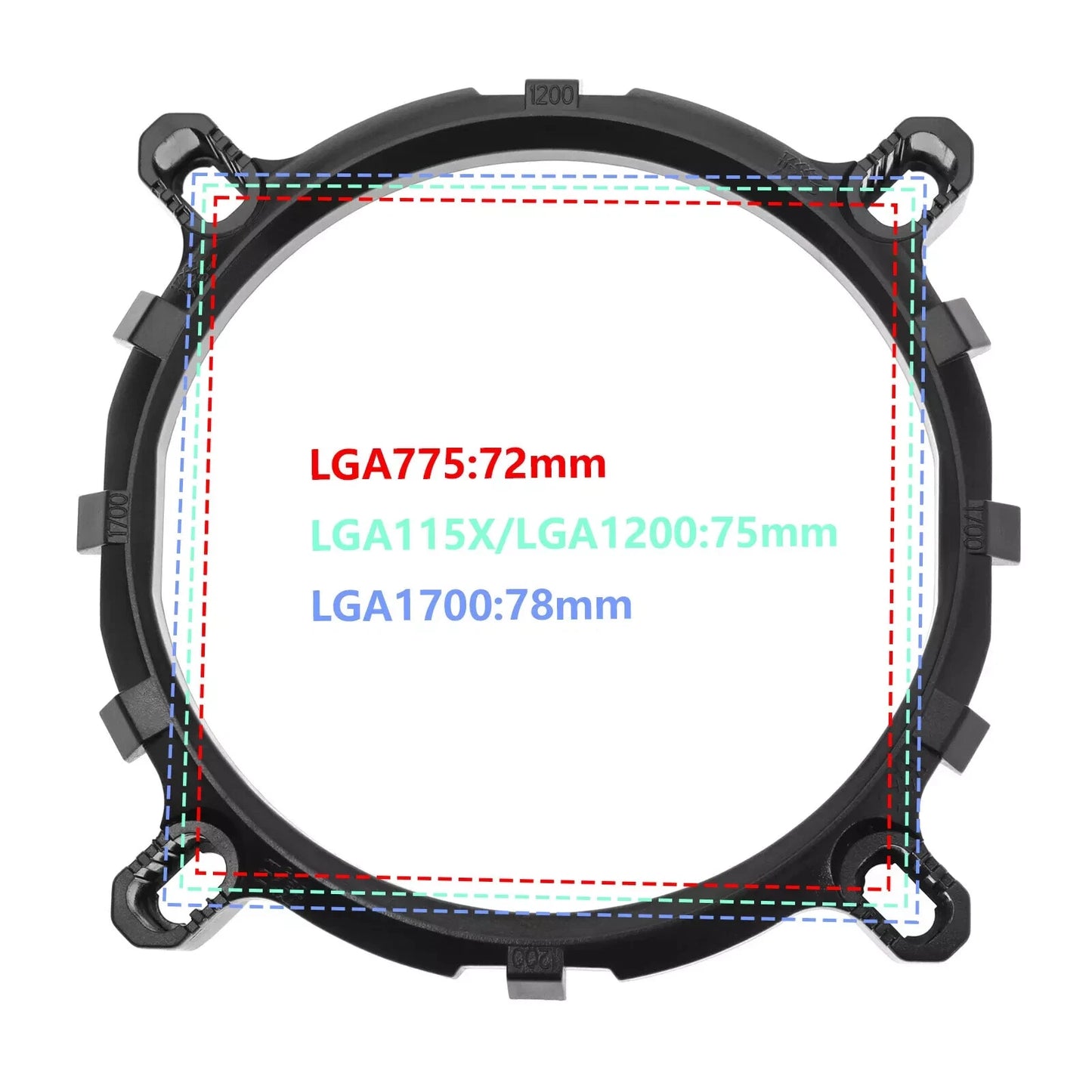 CPU Cooler Mounting Kit for Intel CPU Socket LGA1700 1200 775 1151 1155 1156 - GPU Hub