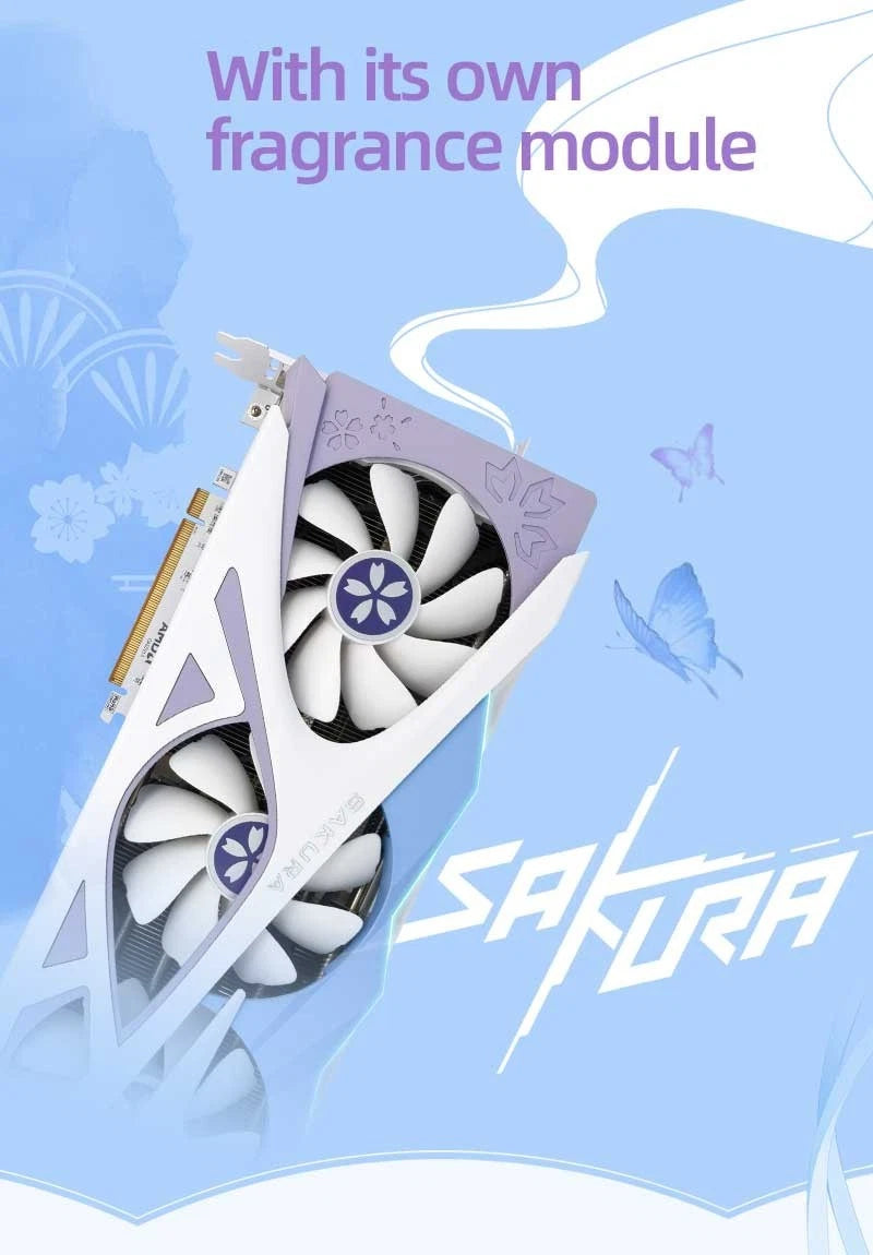 RX 7800 XT 16GB Graphics card AMD Radeon Ray tracing VR FSR Yeston Sakura Hitomi (Used)