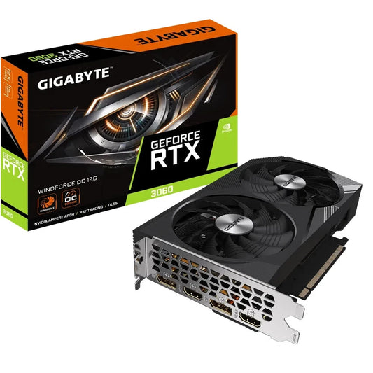 RTX 3060 12GB Nvidia GeForce Gigabyte WindForce OC Graphics card (Used)