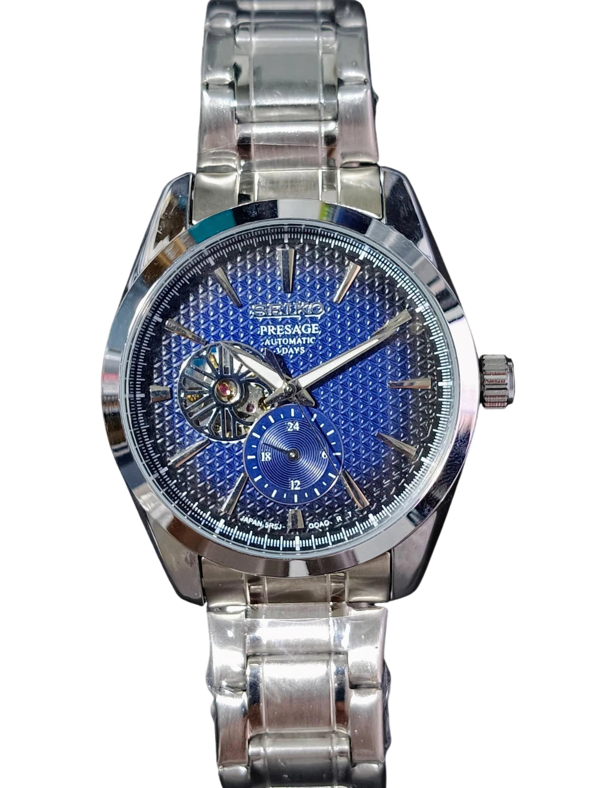 Seiko Watch Mens Blue Wristwatch
