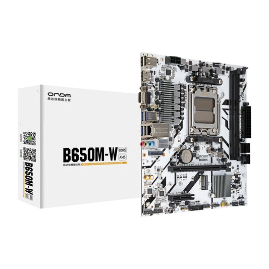 ONDA B650M-W Motherboard AMD Ryzen AM5 Socket DDR5 MATX RGB