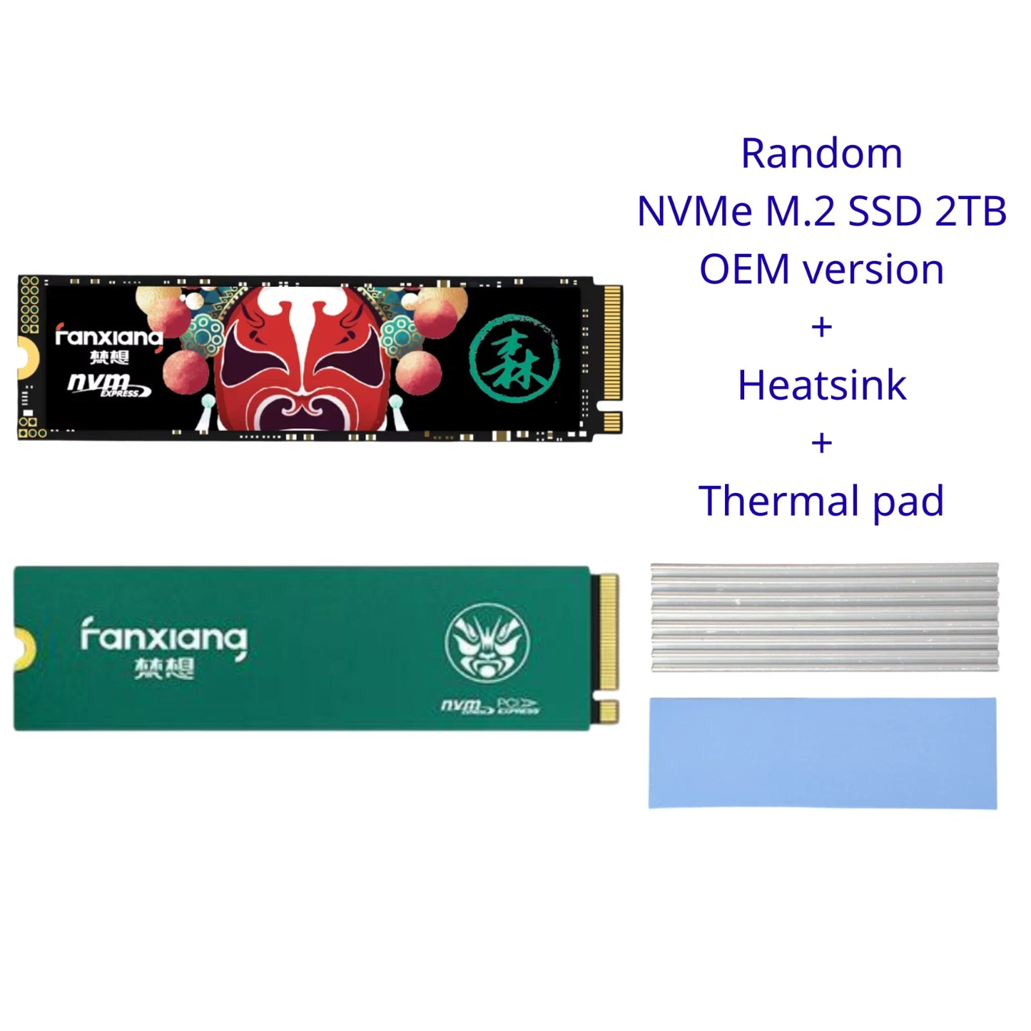 Fanxiang NVMe M.2 2280 SSD 2TB PCIe OEM version No retail packaging