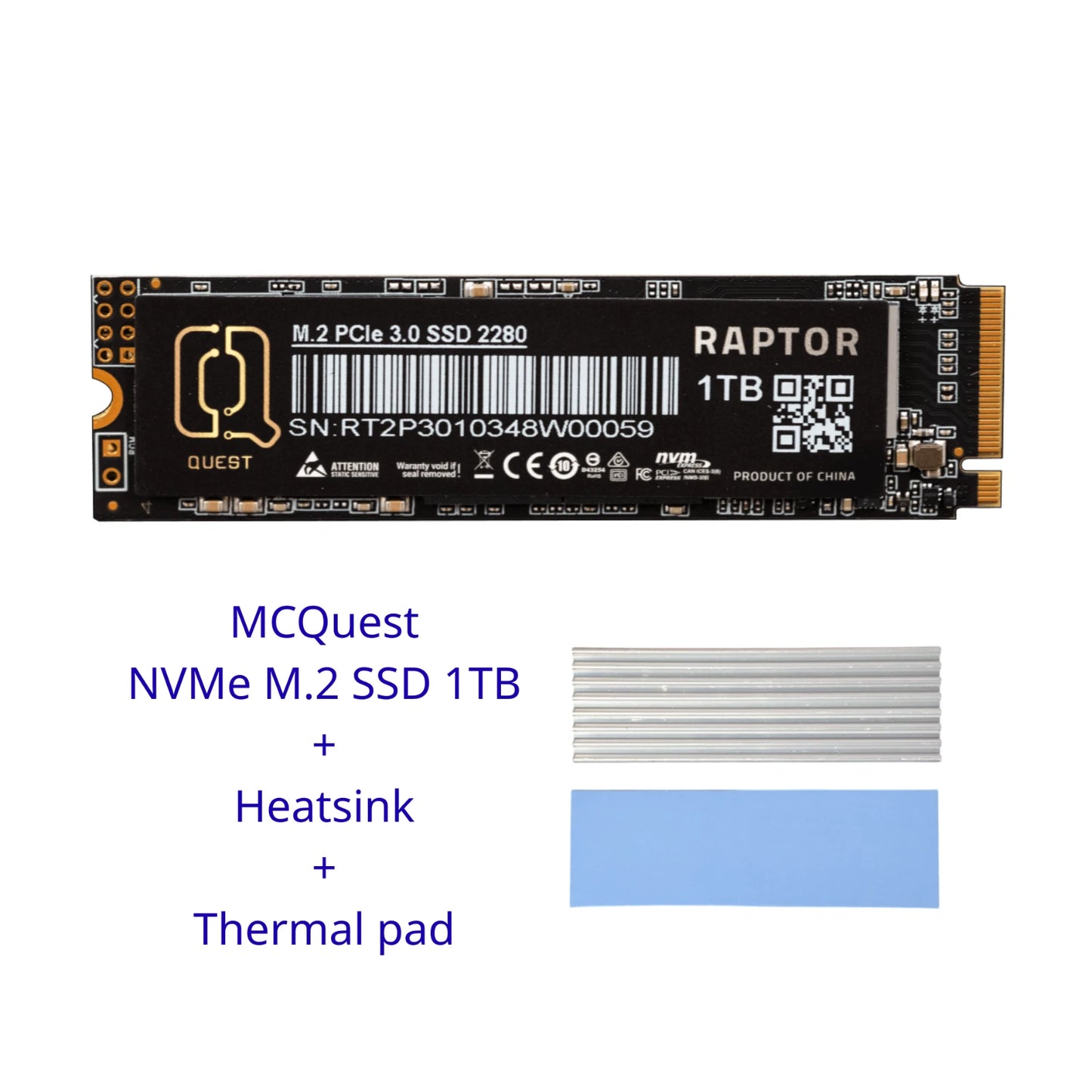MCQuest NVMe M.2 2280 SSD 1TB PCIe - GPU Hub