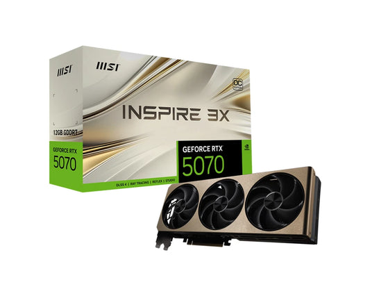 RTX 5070 12GB Graphics card Nvidia GeForce Ray tracing VR DLSS MSI INSPIRE 3X OC