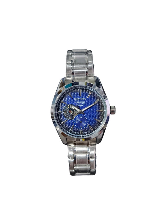 Seiko Watch Mens Blue Wristwatch