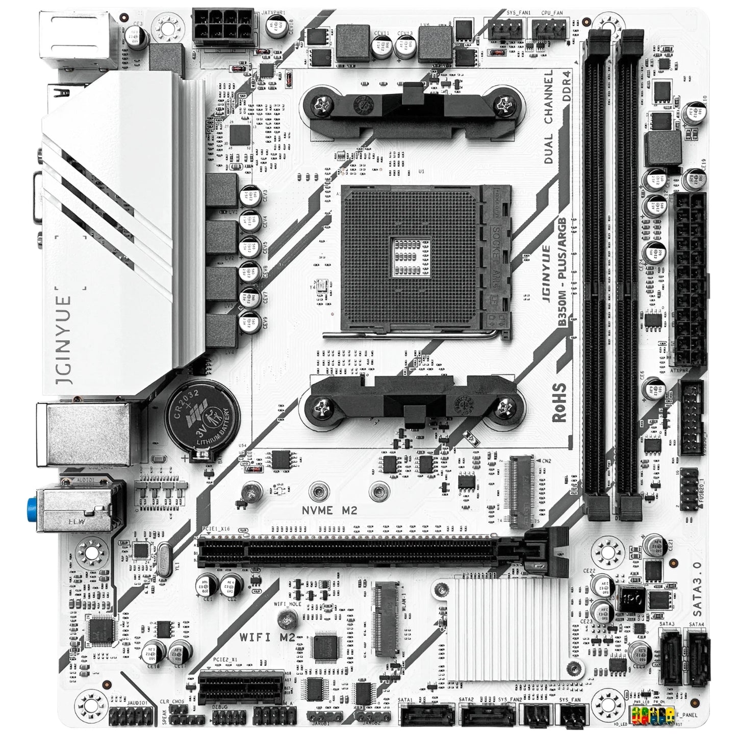 JGINYUE B350M PLUS ARGB Motherboard AMD Ryzen AM4 Socket DDR4